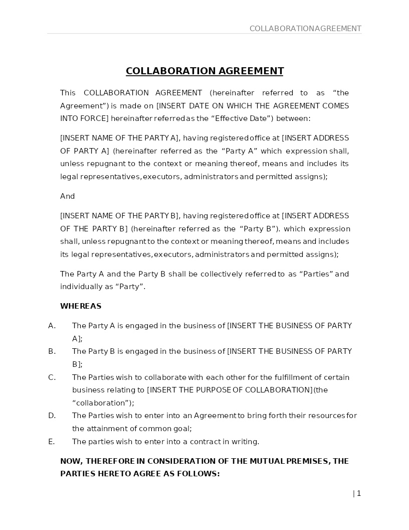 COLLABORATION AGREEMENT