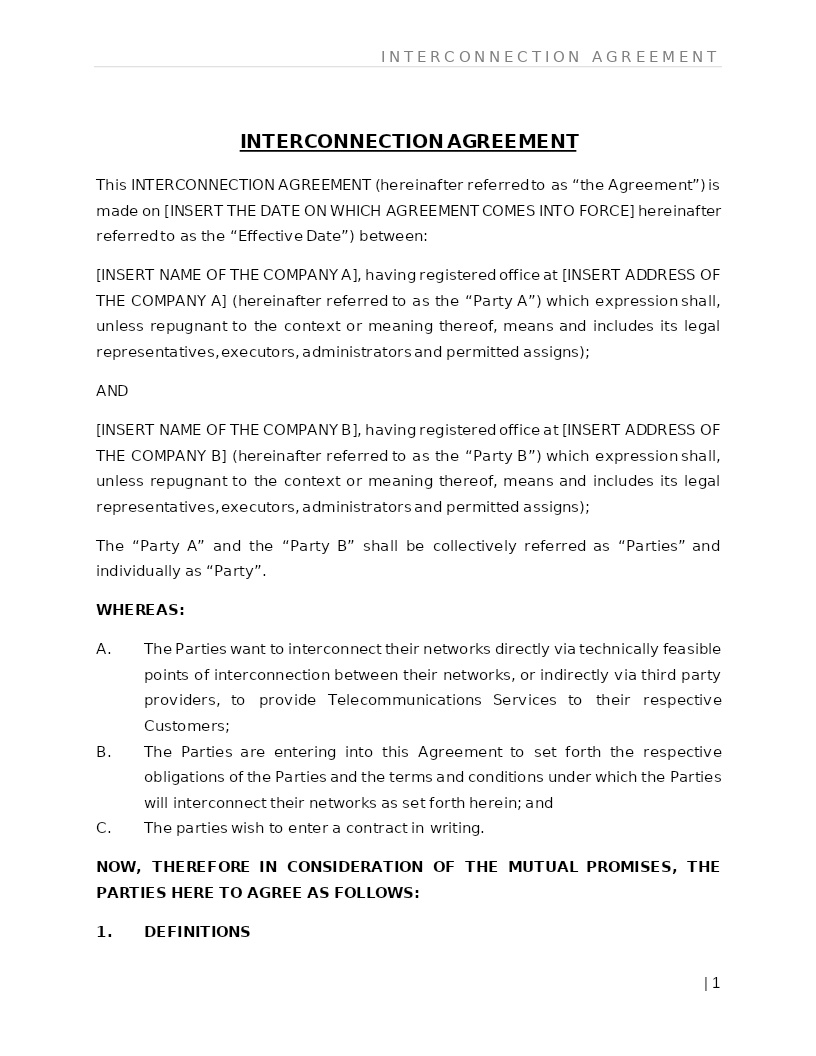 INTERCONNECTION AGREEMENT