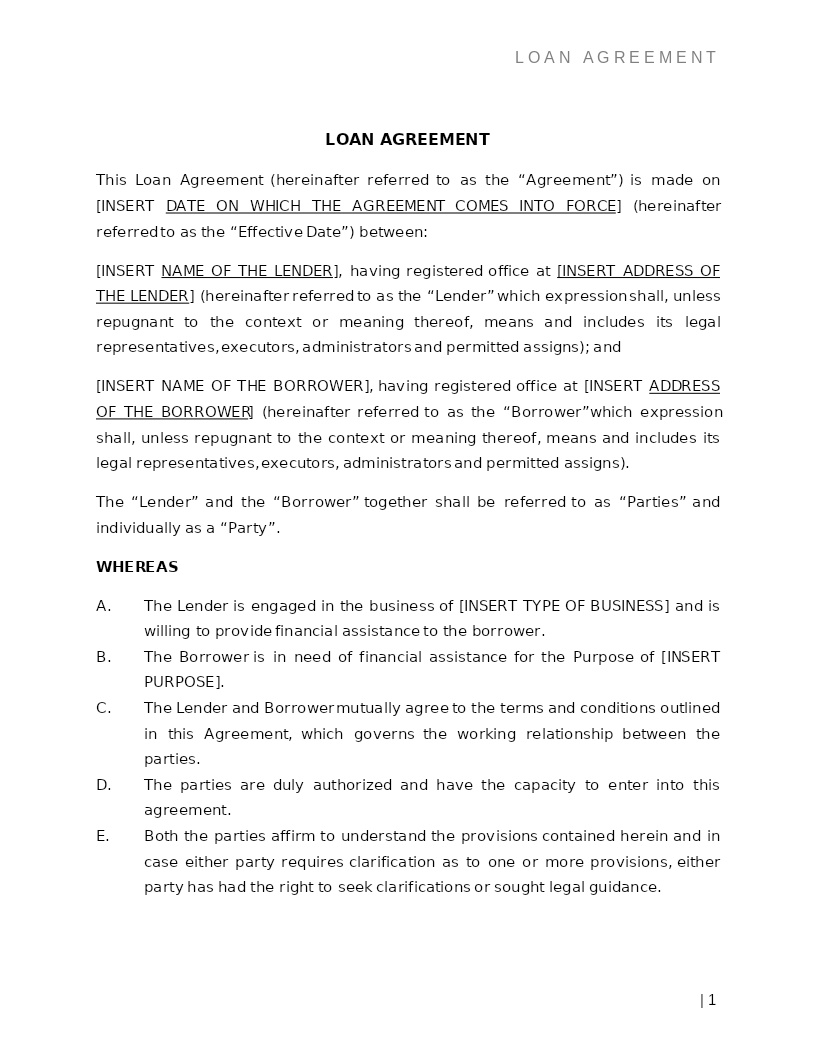 LOAN AGREEMENT