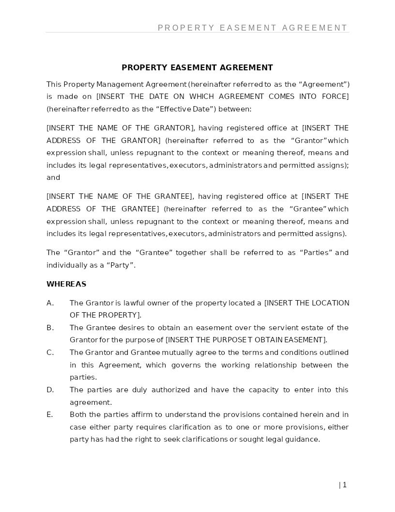 PROPERTY EASEMENT AGREEMENT
